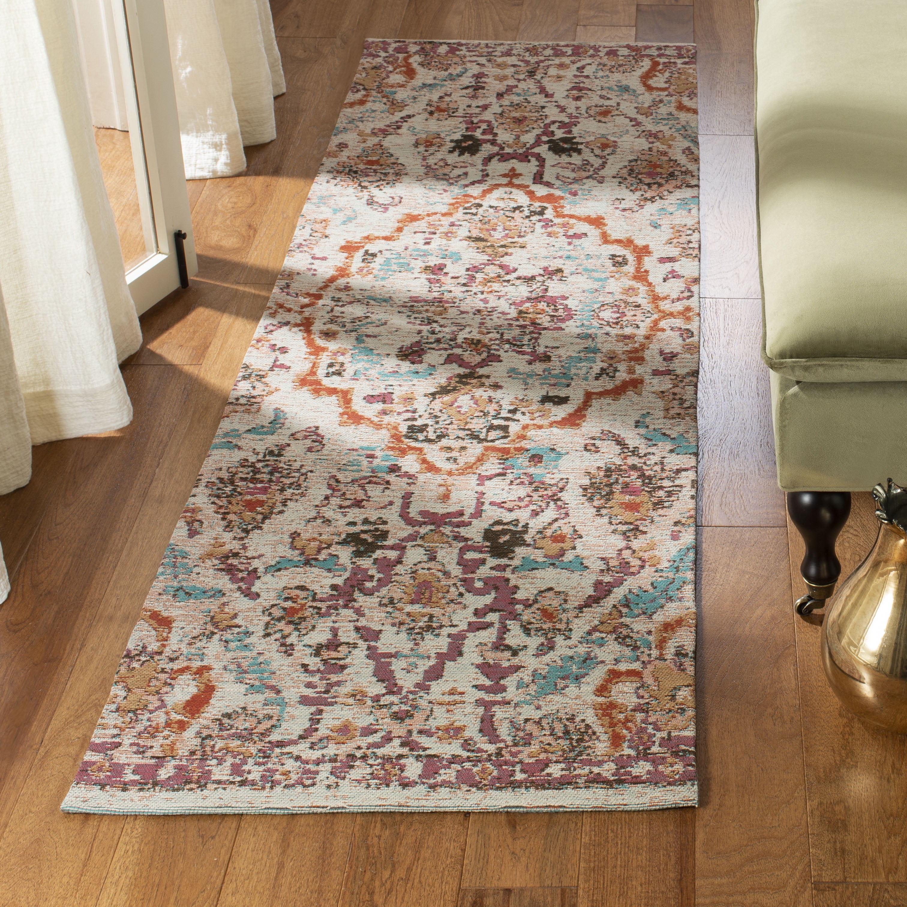 Polyester Runner Rugs SAFAVIEH Classic Vintage Dimitri Floral Bordered Polyester Runner Rug ...