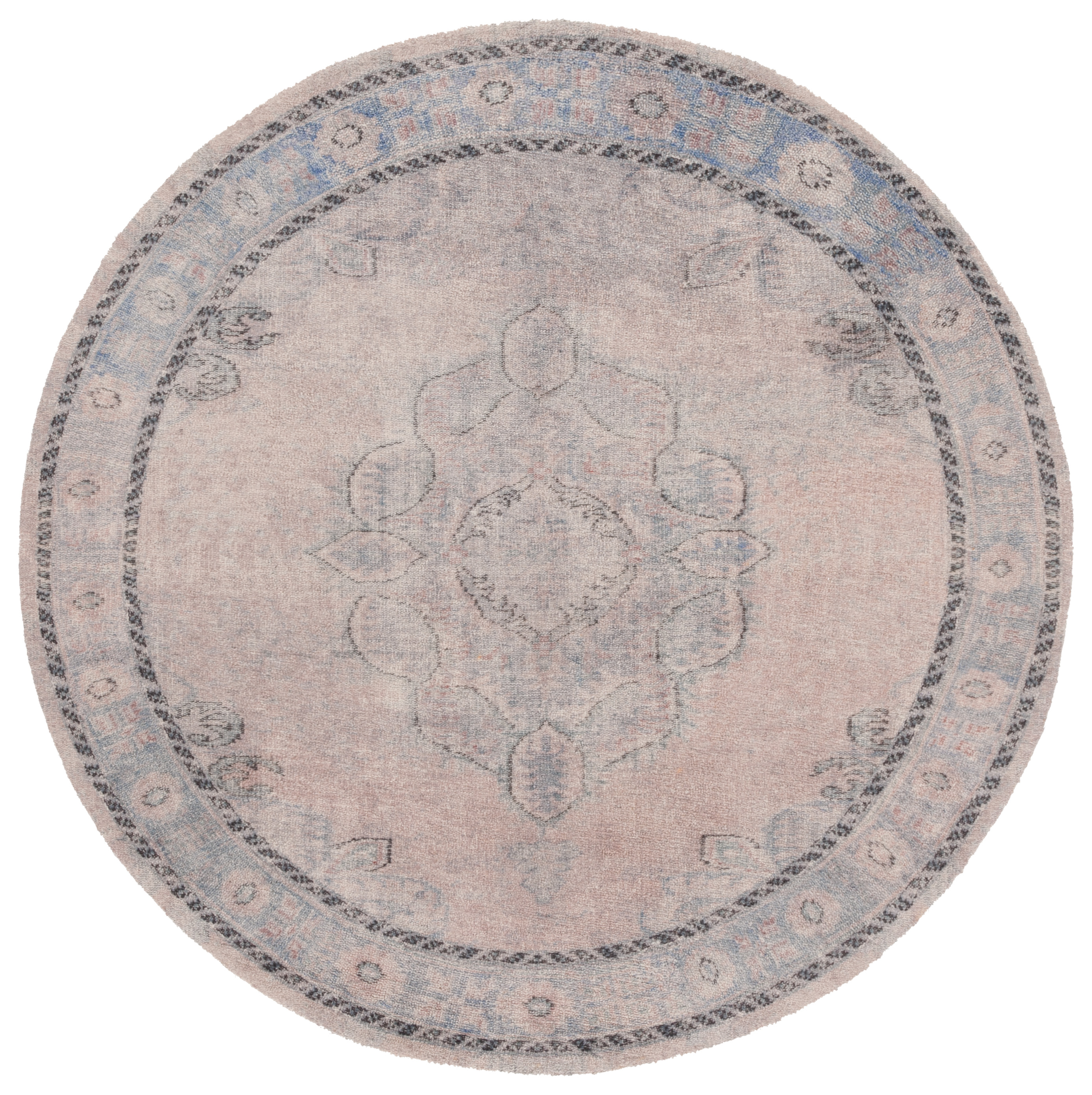 SAFAVIEH Classic Vintage Elinor Southwestern Area Rug, Gray/Beige, 6' x 6' Round
