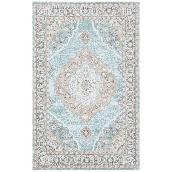 SAFAVIEH Classic Vintage Hiren Medallion Area Rug, Sage/Green, 8' x 10'