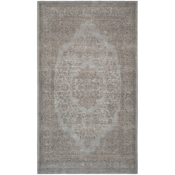 SAFAVIEH Classic Vintage Ivonette Oriental Cotton Area Rug, Grey, 3' x 5'