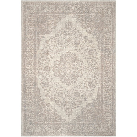 SAFAVIEH Classic Vintage Ivonette Oriental Cotton Area Rug, Beige, 6' x 6' Square