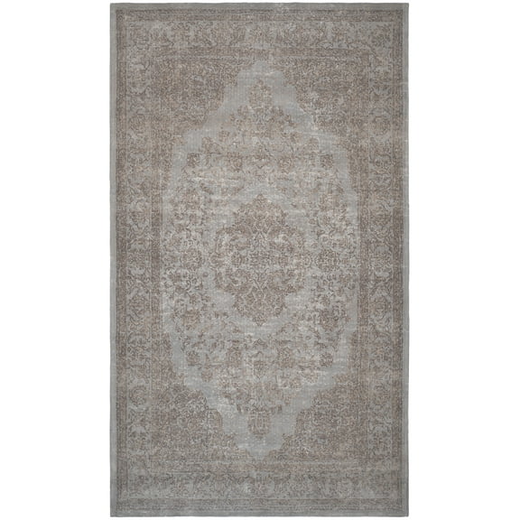 SAFAVIEH Classic Vintage Ivonette Oriental Cotton Area Rug, Grey, 9' x 12'