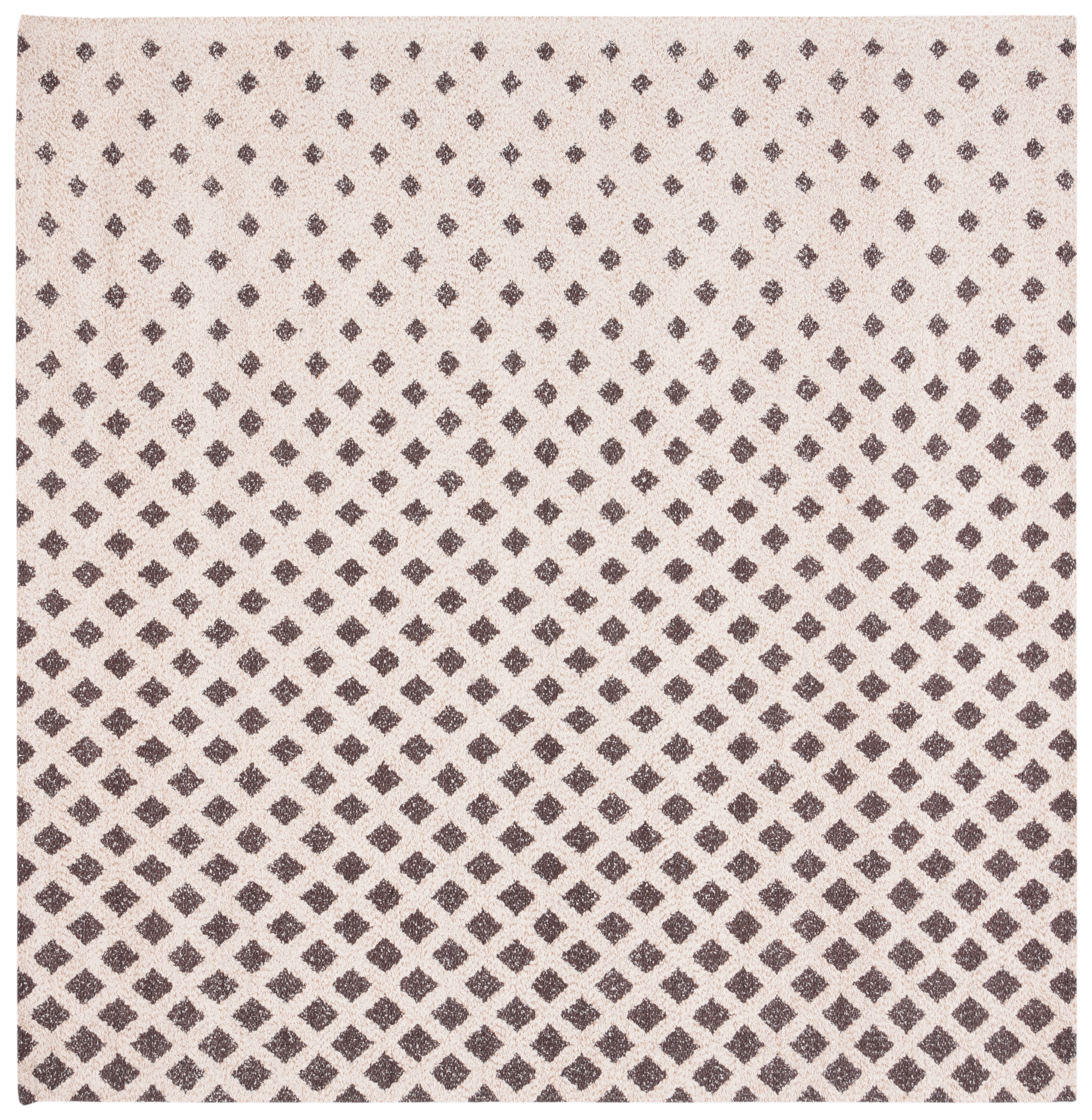 SAFAVIEH Classic Vintage Kaitlyn Checkered Area Rug, Natural/Ivory, 6' x 6' Square