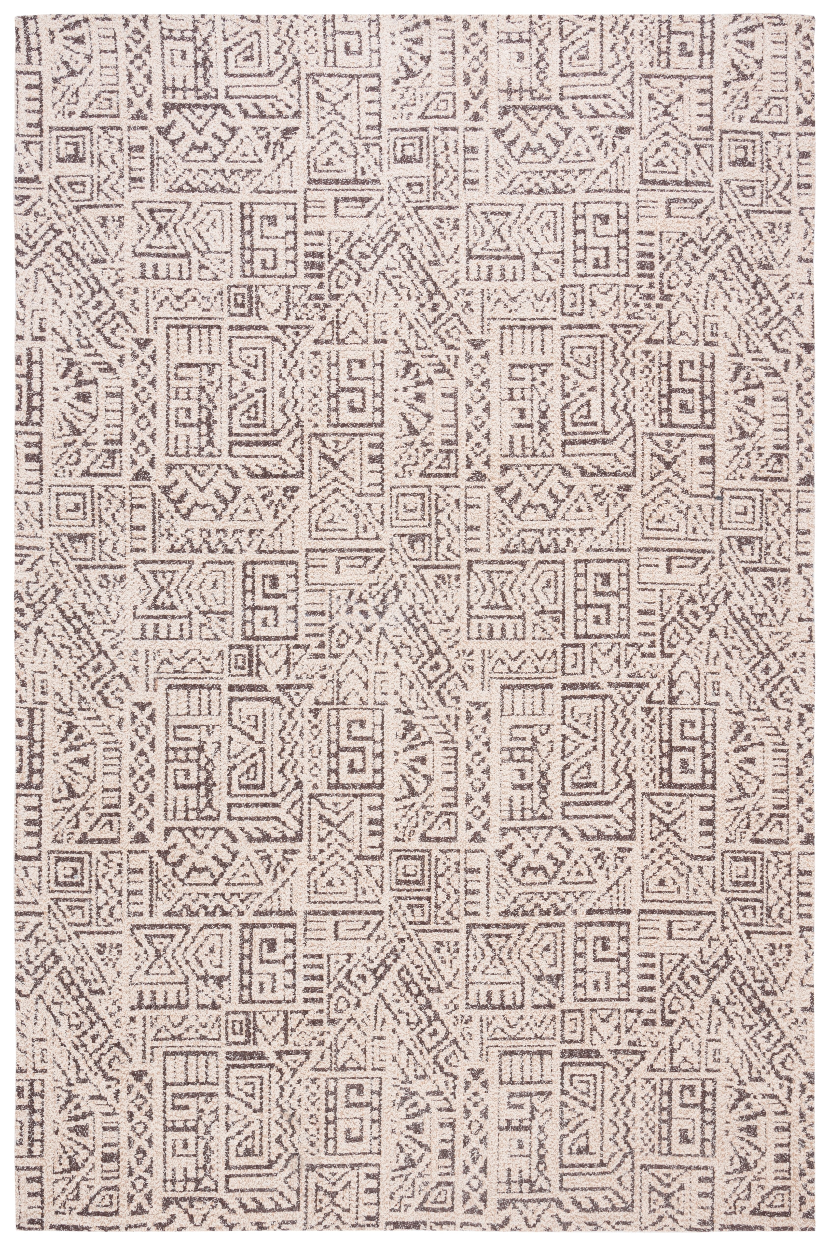 SAFAVIEH Classic Vintage Maria Geometric Area Rug, Natural/Ivory, 6' x 9'