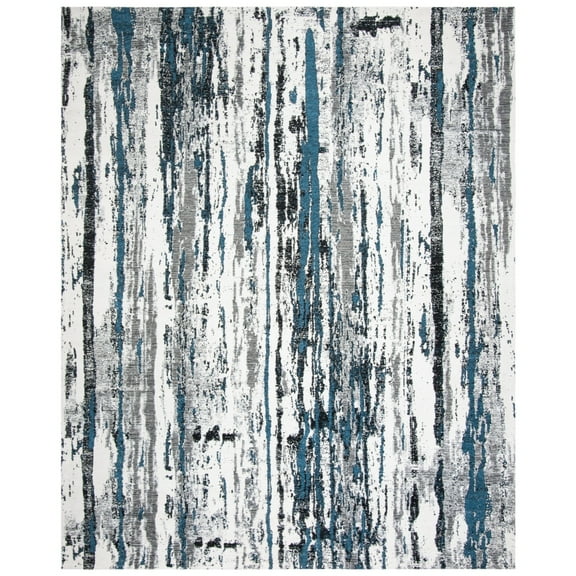 SAFAVIEH Classic Vintage Morley Abstract Overdyed Area Rug, Navy/Ivory, 8' x 10'