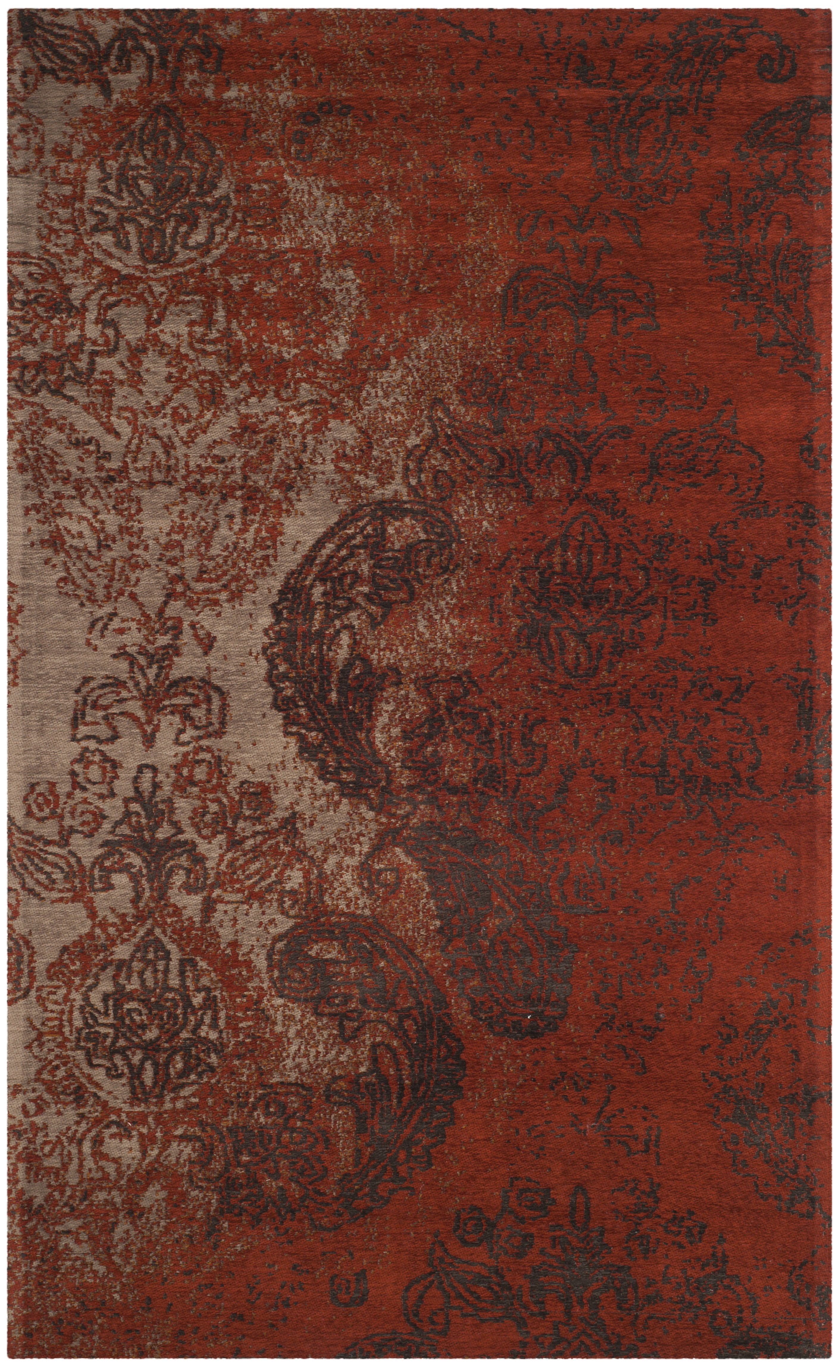 SAFAVIEH Classic Vintage Parker Paisley Area Rug, Rust/Brown, 4' x 6'