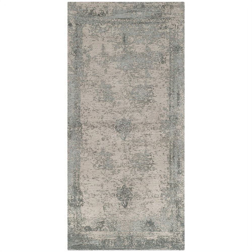 Classic Gray Flat Woven Reversible Cotton Area Rug, 8' x 11'