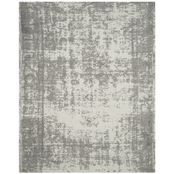 SAFAVIEH Classic Vintage Rothesay Oriental Overdyed Area Rug, Silver/Ivory, 6' x 6' Round