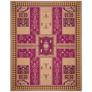 SAFAVIEH Classic Vintage Seanna Geometric Area Rug, Fuchsia/Gold, 8' x 10'