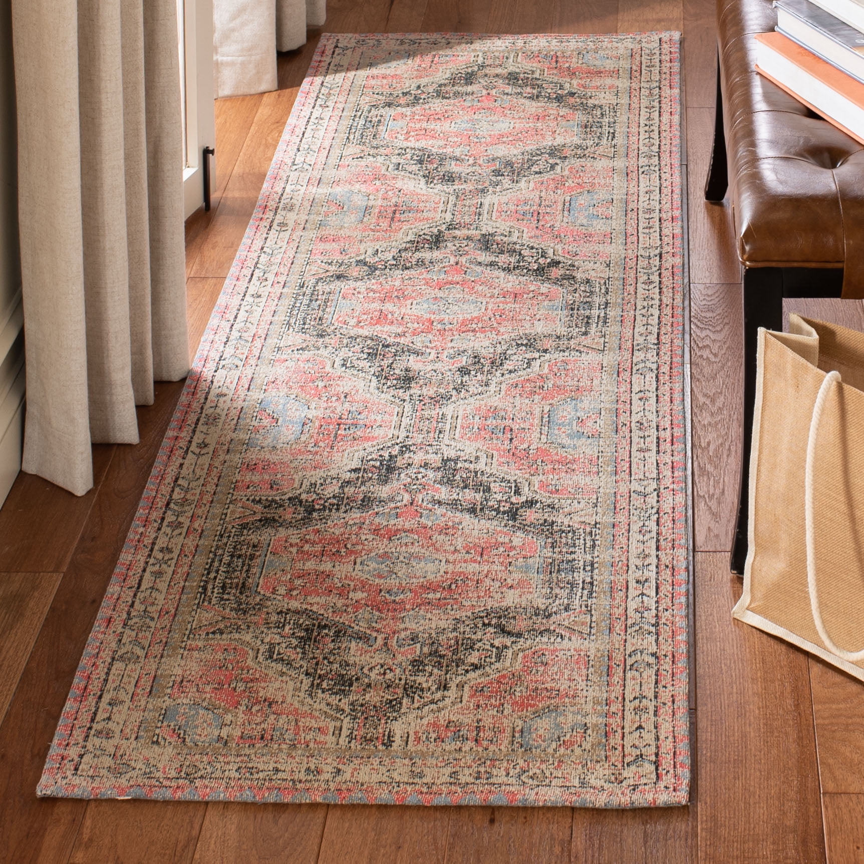 Polyester Runner Rugs SAFAVIEH Classic Vintage Shavonne Overdyed Polyester Runner Rug, Red ...