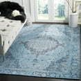 thumbnail image 1 of SAFAVIEH Classic Vintage Tris Floral Bordered Polyester Area Rug, Blue, 5' x 8', 1 of 7