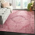 thumbnail image 1 of SAFAVIEH Classic Vintage Tris Floral Bordered Polyester Area Rug, Fuchsia, 4' x 6', 1 of 7