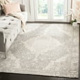 thumbnail image 1 of SAFAVIEH Classic Vintage Tris Floral Bordered Polyester Area Rug, Silver, 6' x 9', 1 of 7