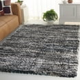 thumbnail image 1 of SAFAVIEH Cloud Carson Distressed Polyester Shag Area Rug, Gray/Blue, 6'7" x 6'7" Square, 1 of 8