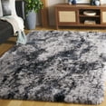 thumbnail image 1 of SAFAVIEH Cloud Edvin Distressed Polyester Shag Area Rug, Gray/Blue, 4' x 6', 1 of 8