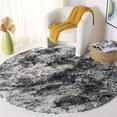 thumbnail image 1 of SAFAVIEH Cloud Edvin Distressed Polyester Shag Area Rug, Gray/Blue, 6'7" x 6'7" Round, 1 of 7