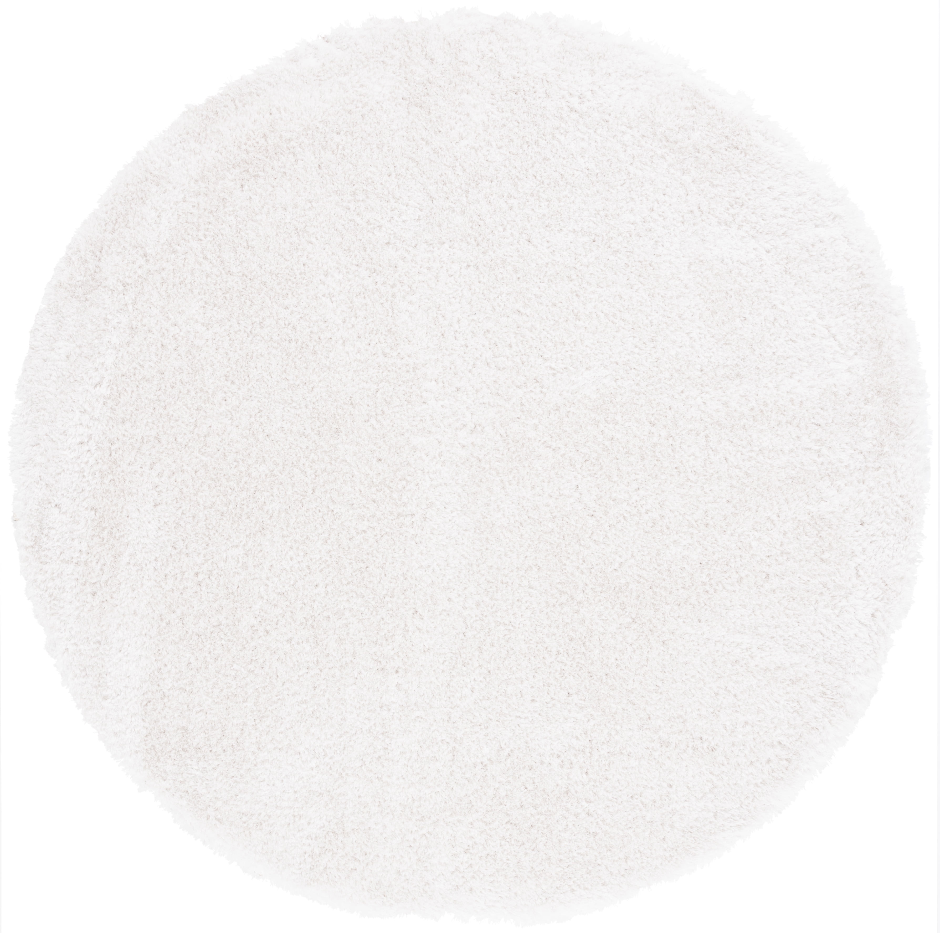 SAFAVIEH Cloud Landen Distressed Polyester Shag Area Rug, White, 6'7