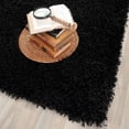 thumbnail image 1 of SAFAVIEH Clyde Solid Plush Polyester Shag Area Rug, Black, 3' x 5', 1 of 3