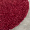 thumbnail image 1 of SAFAVIEH Clyde Solid Plush Polyester Shag Area Rug, Red, 5' x 5' Round, 1 of 5