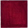 thumbnail image 1 of SAFAVIEH Clyde Solid Plush Polyester Shag Area Rug, Red, 5' x 5' Square, 1 of 6