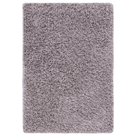 SAFAVIEH Clyde Solid Plush Polyester Shag Area Rug, Silver, 2' x 3'