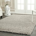 thumbnail image 1 of SAFAVIEH Clyde Solid Plush Polyester Shag Area Rug, Silver, 6' x 9', 1 of 7