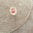 thumbnail image 1 of SAFAVIEH Clyde Solid Plush Polyester Shag Area Rug, Silver, 7' x 7' Round, 1 of 3