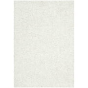 SAFAVIEH Clyde Solid Plush Polyester Shag Area Rug, White, 2' x 3'