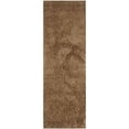 thumbnail image 1 of SAFAVIEH Clyde Solid Plush Polyester Shag Runner Rug, Light Brown, 2'3" x 6', 1 of 3