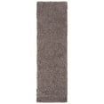 thumbnail image 1 of SAFAVIEH Clyde Solid Plush Polyester Shag Runner Rug, Silver, 2'3" x 8', 1 of 11
