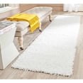 thumbnail image 1 of SAFAVIEH Clyde Solid Plush Polyester Shag Runner Rug, White, 2'3" x 6', 1 of 3