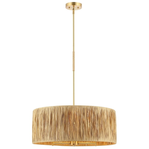 SAFAVIEH Colessa 5-Light Natural Paper Pendant Light with Natural Paper Shade