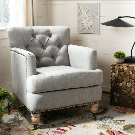 SAFAVIEH Colin Tufted Club Chair Stone / Grey