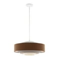 thumbnail image 1 of SAFAVIEH Collelo LED Brown Fabric Pendant Light with Brown Linen Shade, 1 of 8