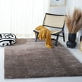 thumbnail image 1 of SAFAVIEH Colorado Tarek Solid Plush Polyester Shag Area Rug, Mushroom, 6' x 9', 1 of 9