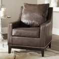 thumbnail image 1 of SAFAVIEH Colton Rustic Glam Upholstered Club Chair, Antique Brown, 1 of 5