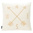 thumbnail image 1 of SAFAVIEH Compass Throw Pillow, 18" x 18", Beige/Gold, 1 of 3
