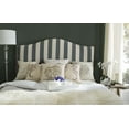 thumbnail image 1 of SAFAVIEH Connie Classic Upholstered Headboard with Nail Heads, Queen, Grey/White Stripe, 1 of 3