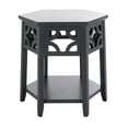 thumbnail image 1 of SAFAVIEH Connor Geometric Hexagon End Table w/ Shelf, Charcoal Grey, 1 of 8