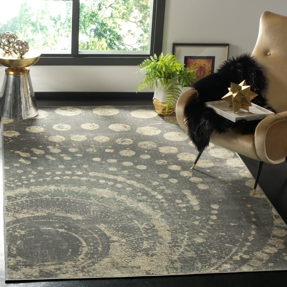 SAFAVIEH Constellation Vintage Serenity Abstract Area Rug, Light Gray/Multi, 4' x 5'7"