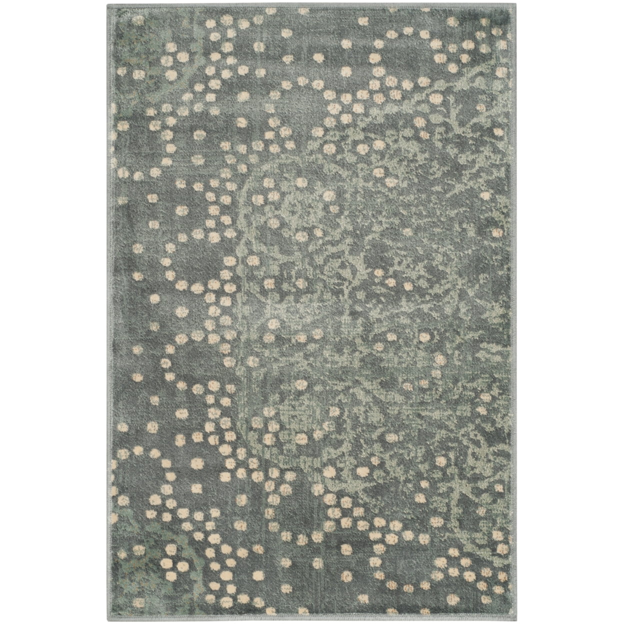 Celestial Splendor Hand-Knotted Viscose Area Rug in Gray