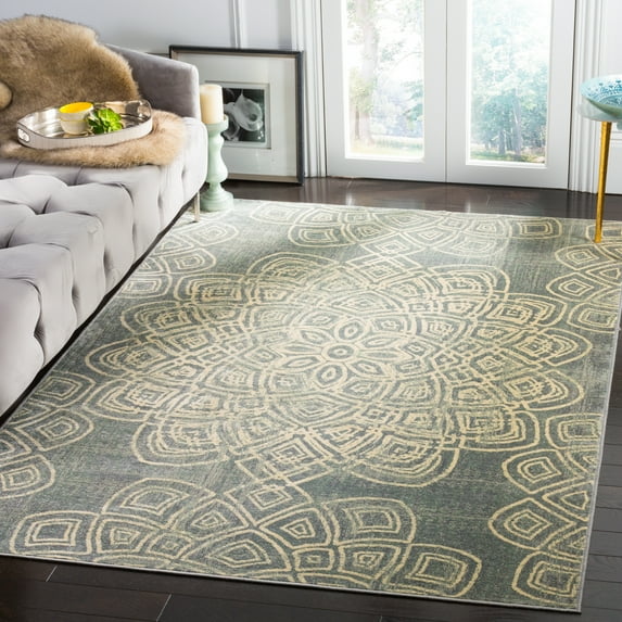 SAFAVIEH Constellation Vintage Marcella Abstract Area Rug, Light Gray/Multi, 5'3" x 7'6"
