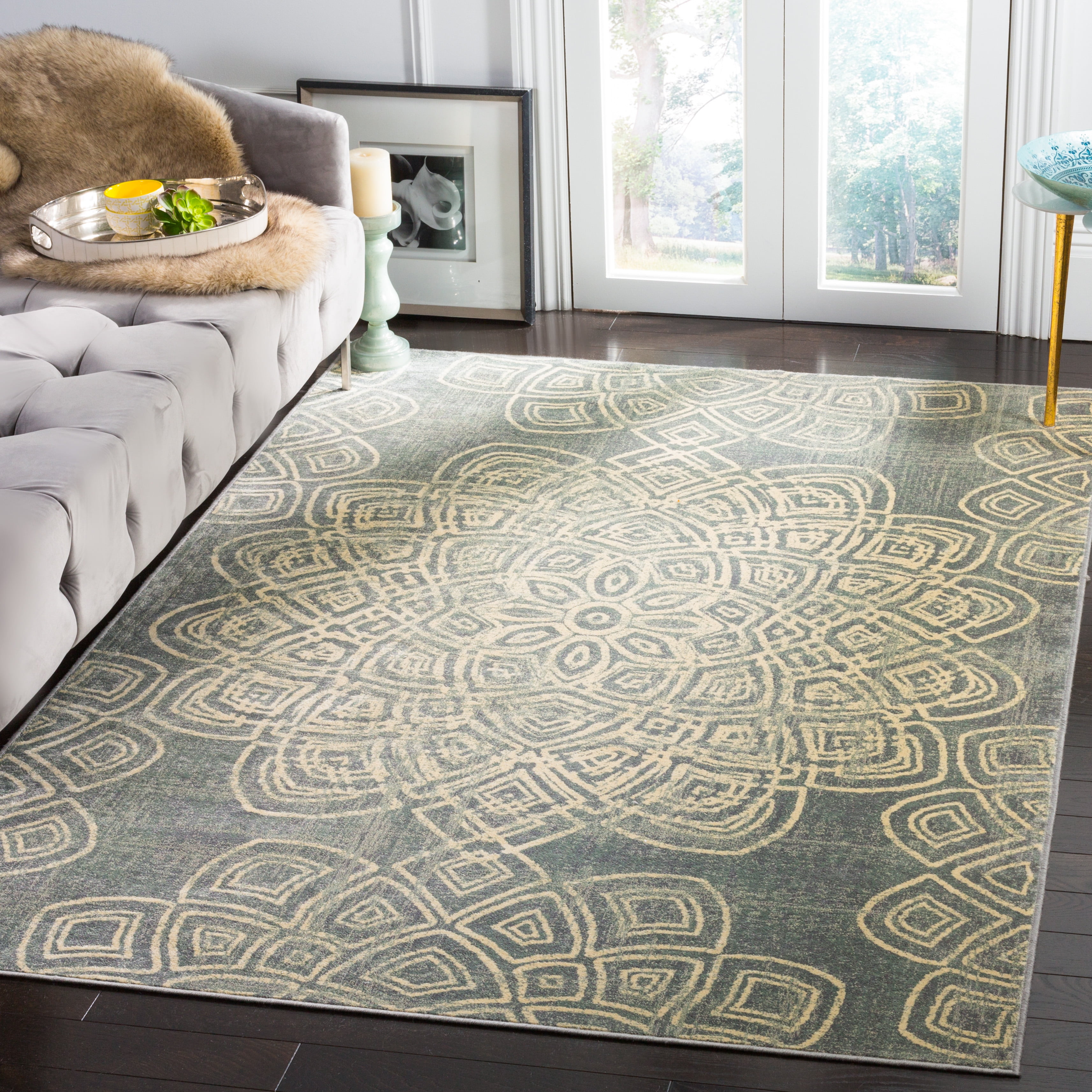 Marcella Rug Frontgate SAFAVIEH Constellation Vintage Marcella Abstract Area Rug, Light Gray ...