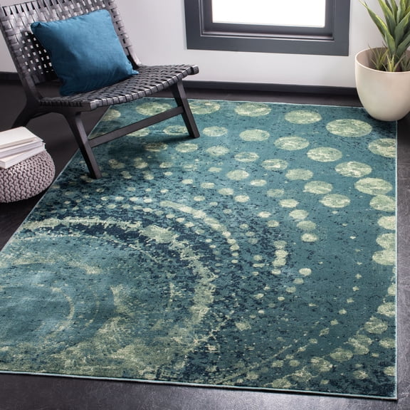 SAFAVIEH Constellation Vintage Serenity Abstract Area Rug, Turquoise/Multi, 8'10" x 12'2"
