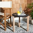 thumbnail image 1 of SAFAVIEH Contemporary Easy to Clean Acacia Wood and Concrete Round End Table, Natural/Black, 1 of 7
