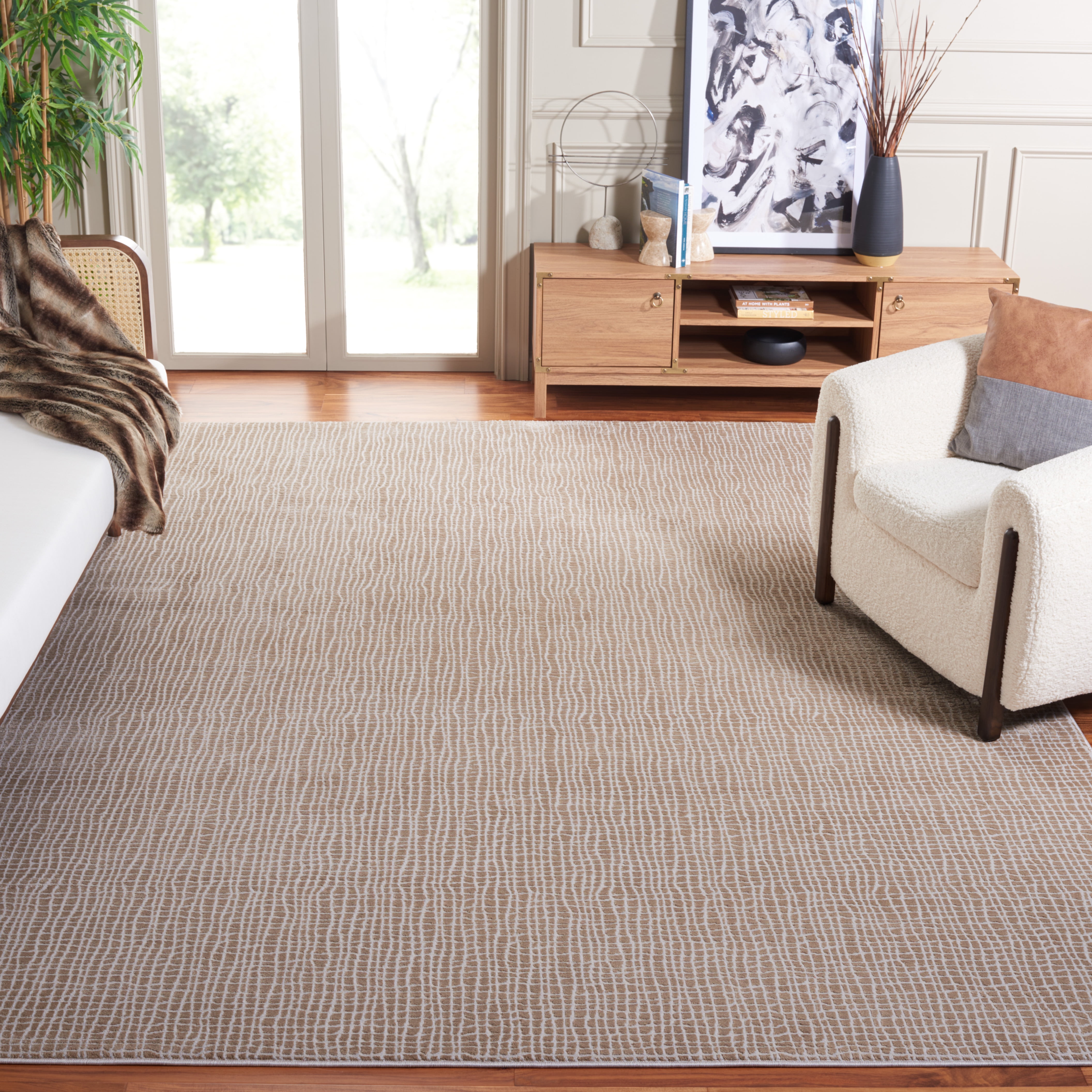 SAFAVIEH Continental Alondra Distressed Area Rug, Beige/Gray, 9' x 12'