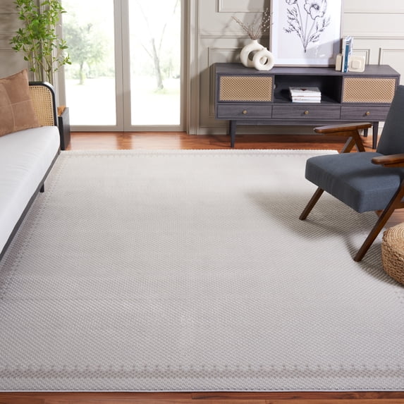 SAFAVIEH Continental Ermintrude Distressed Area Rug, Light Gray/Dark Gray, 9' x 12'