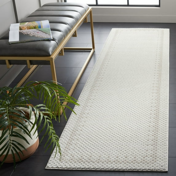 SAFAVIEH Continental Ermintrude Distressed Runner Rug, Light Gray/Dark Gray, 2'2" x 8'