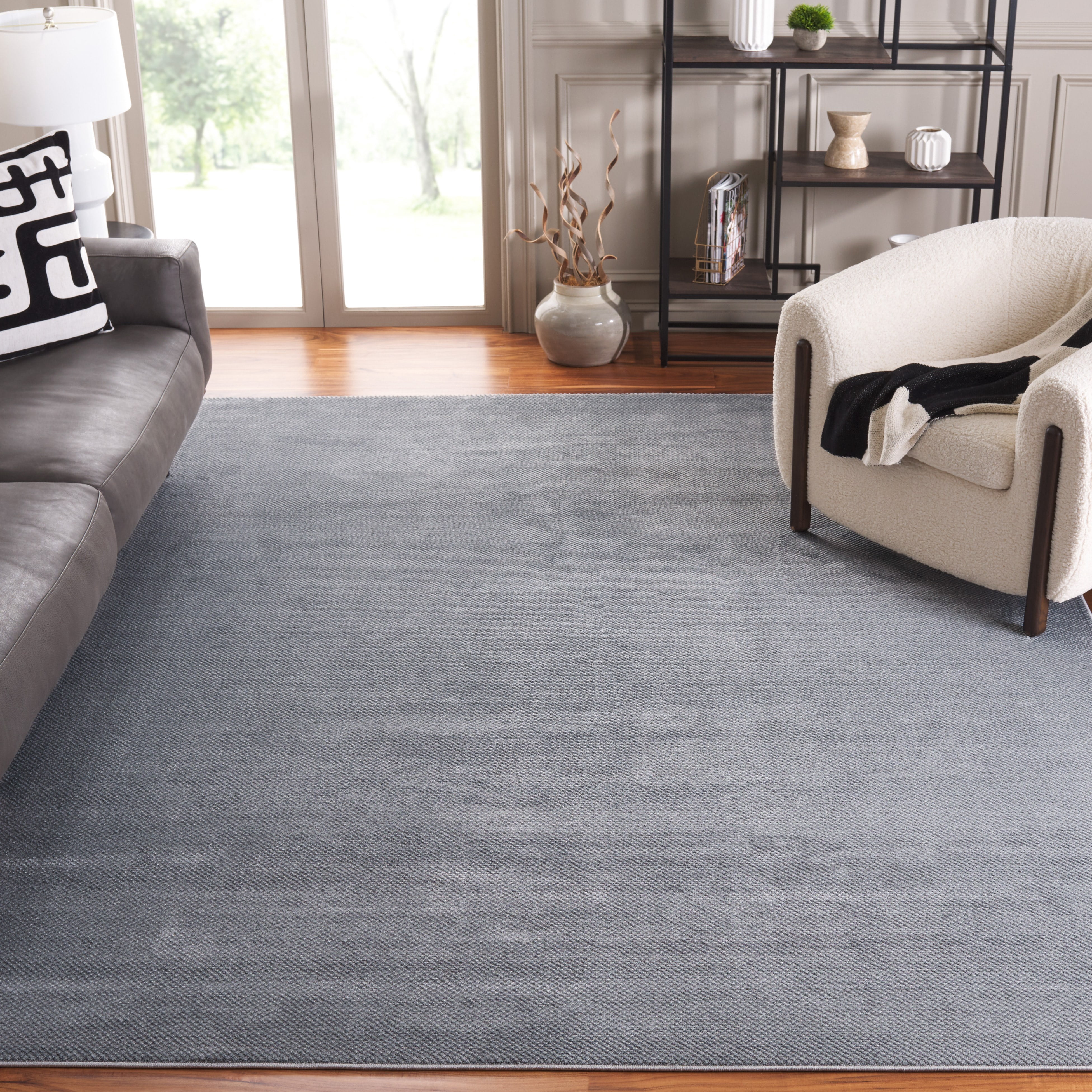 SAFAVIEH Continental Josif Solid Area Rug, Dark Gray, 8' x 10'