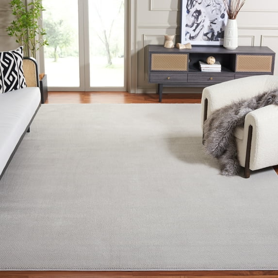 SAFAVIEH Continental Josif Solid Area Rug, Gray, 6'7" x 6'7" Square